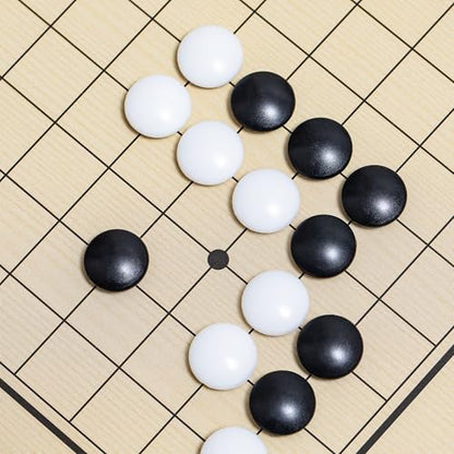 Go Game Set 11 inches - Foldable, Portable and Travel Set, (19 x 19) Strategic Magnetic Board Game (weiqi)