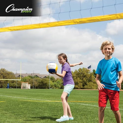 Champion Sports Outdoor Game Sets – Volleyball, Badminton, Tetherball, Bocce & Croquet - style: Volleyball