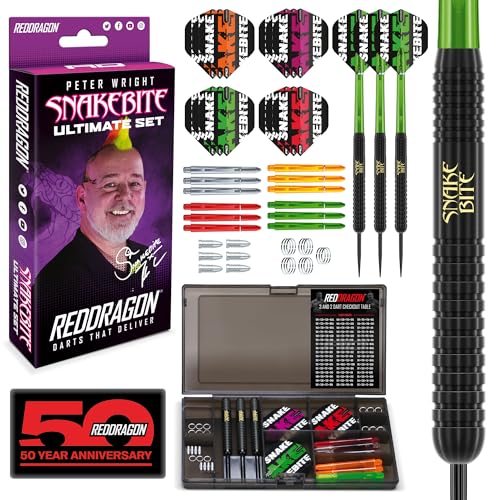 RED Dragon Peter Wright Snakebite Brass Darts Sets