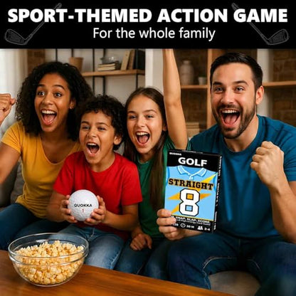 Quokka Golf Fast-Paced Card Game for Kids & Adults – 128 Cards & Easy Rules – Quick & Fun Matching Game – 2-4 Players – Ages 8+ – Perfect for Family Games Night, Travel and Parties - color: Golf
