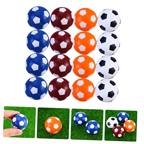 Abaodam 16pcs Plastic Foosball Balls Replacement for Boys Girls Soccer Mini Tabletop Soccer Game Accessories