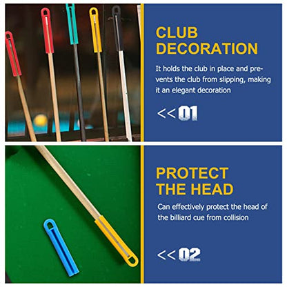 LIOOBO 15pcs Billiards Pole Hangers British Stands Pool Holder Wall Mount Random Color