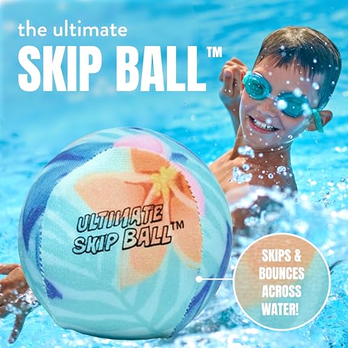 Activ Life The Ultimate Water Skip Balls, Water Bouncing Ball for Swimming Pool, Beach Toys for Friends, Family, Kids and Adults - style: Tropical