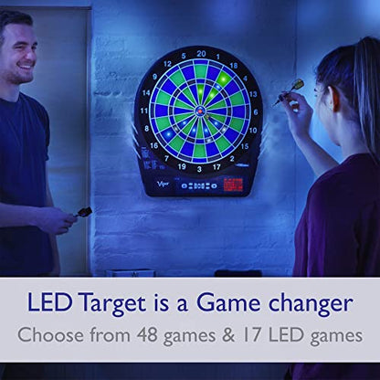 Viper Ion Illuminated Electronic Dartboard, 15.5 in Regulation Target, LED Segments, 48 Games, 8 Players, 6 Darts Included