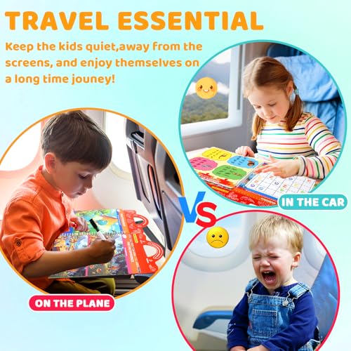 Search and Find Activity Book for Kids Ages 3-5, Preschool Learning Activities, Toddler Toys Travel Games, Kids Busy Book for Car Airplane Road Trip Essentials, Perfect Easter Christmas Birthday Gift - color: Orange