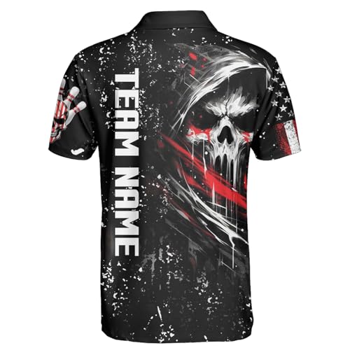GABITA Personalized Bowling Jerseys for Men, Custom Bowling Shirts, Funny Bowling Shirts Gift for Bowler Team Player - color: A15