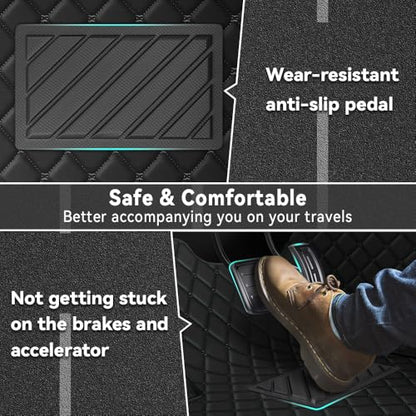 Car Floor Mats Fit for Dodge Dart 2013-2016 All Weather Durability Leather Car Floor Mats, Skidproof Pedal, Waterproof, Wear-reistant(Black) - color: Black
