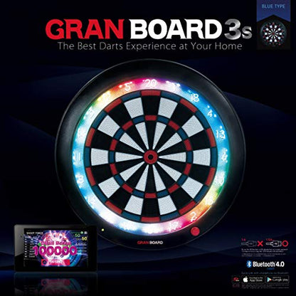 GRAN BOARD 3s LED Bluetooth Dartboard(Blue) with Special Bracket