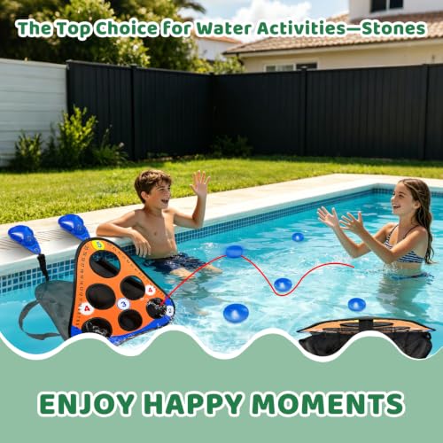 Pool Cornhole Board Set, Pool Corn Hole Game Floating | Swimming Pool Games for Adults and Family, Cool Summer Party Gift for Teen, Portable and Easy Setup Beach Toys