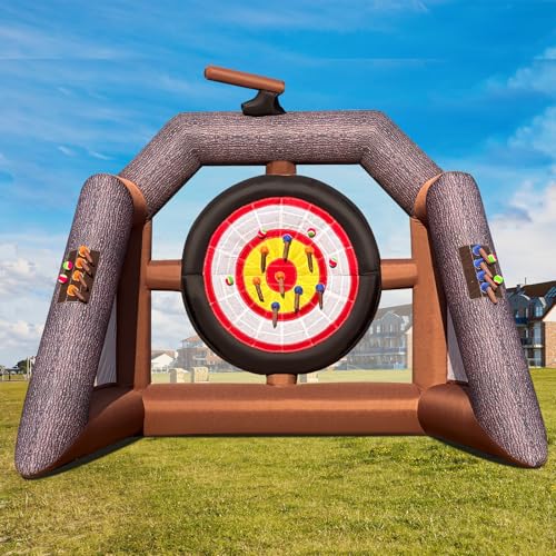 OZIS Inflatable Axe Throwing Game ，Inflatable Ball Toss Target Dart Board for Backyard School Team Birthday Party Events Outdoor Indoor - size: Single Target