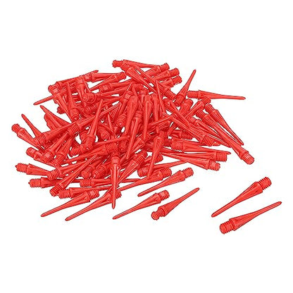 PATIKIL Plastic Dart Tips 2BA Thread Soft Dart Replacement Plastic Tip Soft Tip Dart Accessories - color: Red