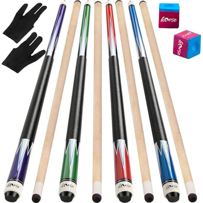 LOTKEY Pool Cue Sticks for Adults,Super Straightened Up 58'' 18 19 20 21oz Billiard Cues Canadian Maple Tacos De Billar Profesional Set of 4/3/2/1 House Bar Pool Que Table Beginner Pool Queue - color: 4 Pcs