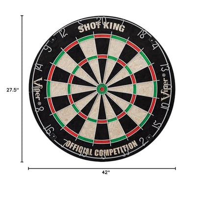 Viper by GLD Products Metropolitan Solid Wood Cabinet & Sisal/Bristle Dartboard Play-Ready Bundle - color: Oak, style: Standard Set