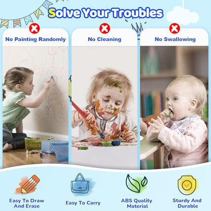 Kikidex Toddlers Toys Age 1-3, Magnetic Drawing Board, Doodle Board Pad Learning and Educational Toys for 1 2 3 Year Old Baby Kids Birthday Gift (Dark Blue) - color: Dark Blue