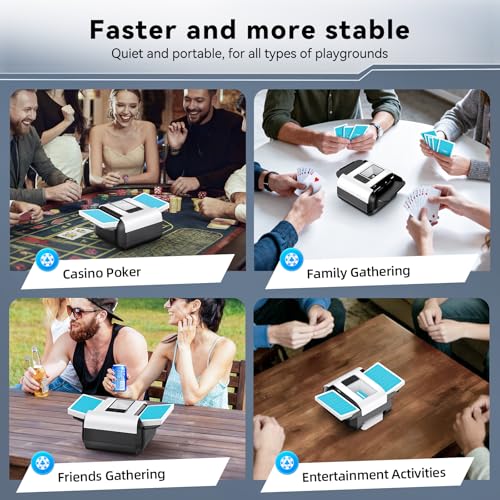 ShuffleBox S1 Automatic Card Shuffler with 2000mAh Rechargeable Built-in Battery, 2 Deck Ultra Quiet Shuffling Machine - color: SFB-S1LITE