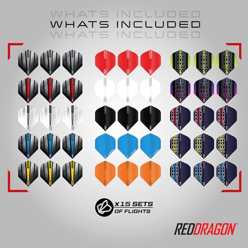 RED DRAGON Darts - Professional Darts Accessories - Choose from Full Dart Accessory Kit (Flights, Shafts, Finger Grip Wax & More) or Precision Dart Practice Rings - Multiple Options Available - style: Accessory Pack - 200 Piece
