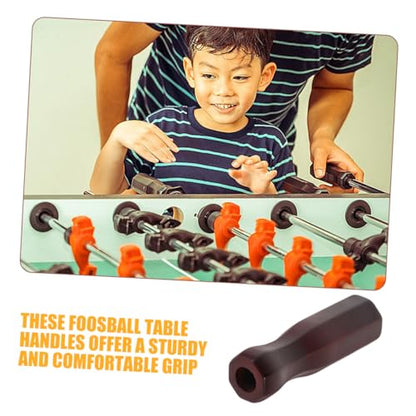 BESTonZON 2pcs Table Soccer Part Solid Wood Handles Replacement Foosball Machine Rods Enhance Grip Stability