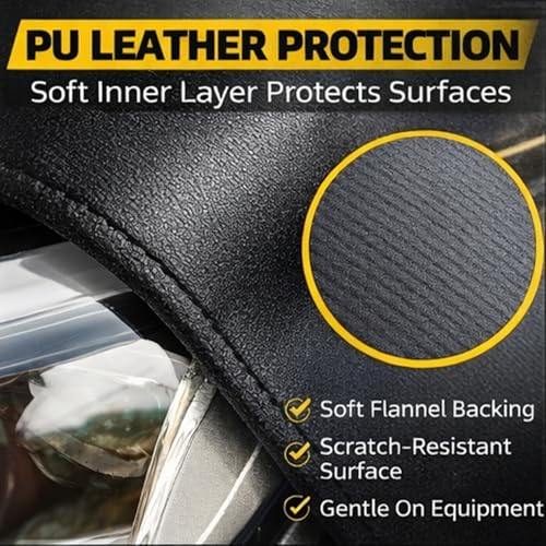 Custom PU Leather Dust Cover for Equipment, Waterproof Protective Cover, Made to Measure Size, Zipper Closure, Personalized Logo/Text for Indoor Use