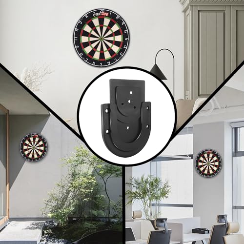 CyeeLife Dartboard Mounting Bracket,Dartboard Bracket Hanging Dartboards Professional,Black - size: U Shaped
