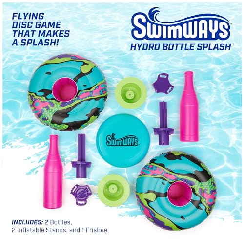 SwimWays Hydro Bottle Splash, Pool Toys for Kids and Adults, Throwing Disc Swimming Pool Game, Outdoor Toys for Kids Aged 5 & Up - color: Bottle Splash