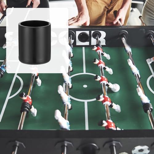 SynHHergyx 16 Pcs Foosball End Caps, 15.8mm Black Foosball Table Cover Parts Rod End Cap Universal Safety Rubber Flexible Ends Caps for Standard Tables Accessories Tip Protectors