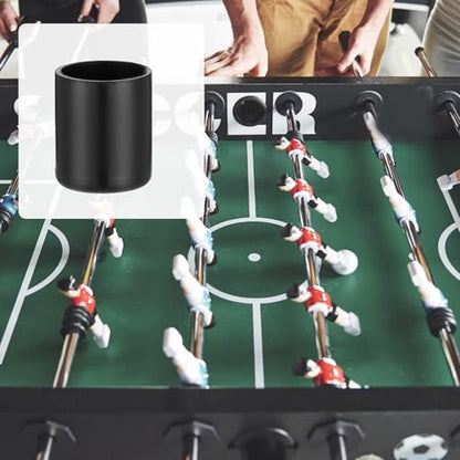 SynHHergyx 16 Pcs Foosball End Caps, 15.8mm Black Foosball Table Cover Parts Rod End Cap Universal Safety Rubber Flexible Ends Caps for Standard Tables Accessories Tip Protectors