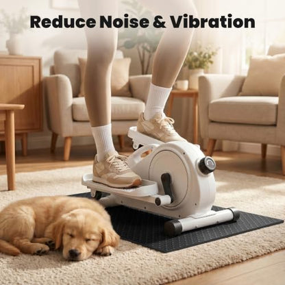 Double-Sided Non-Slip Workout Mat for Elliptical Machine, 23.6" x 17" Stepper Mat for Under Desk Ellipticals & Pedal Exercisers, Stability & Floor Protection, Vibration Plate Mat Compatible - size: 26''×18''