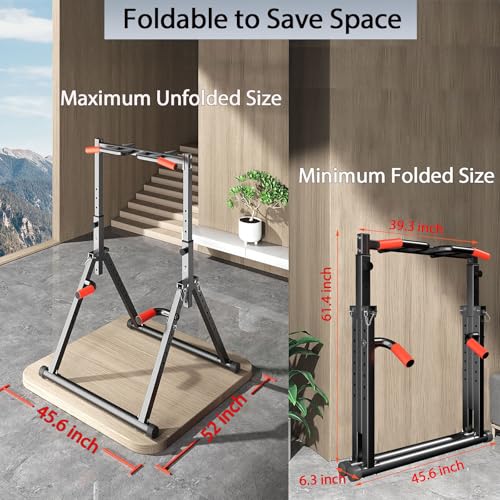 DOBESTS Power Tower Pull Up Bar Free Standing, Foldable Pull Up Station - color: Black Style 1 - Multifunction Bar