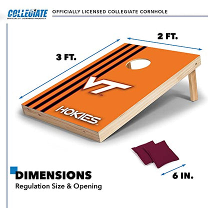 2' x 3' Solid Wood Cornhole Set with Direct Print HD Team Graphics – Great Gift for Any NCAA Fan! Bean Bag Toss Family Outdoor Games