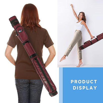 GSE Games & Sports Expert 2x2 Deluxe Hard Billiard Pool Cue Stick Carrying Case, Billiard Cue Case, Billiards Accessories (Several Colors Available) - color: Square - Burgundy