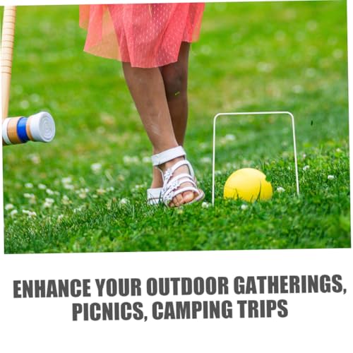 Standard Croquet Wickets Set Wire Football Goal Set Metal Hoops for Boys and Girls Adults