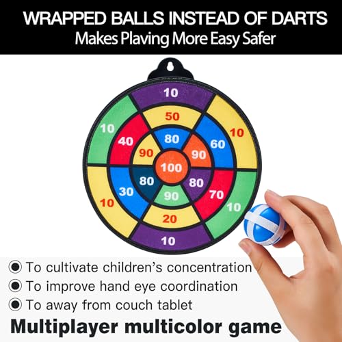 HELLO PAPAYA Magnetic Dart Board - 12Magnetic Darts+12Sticky Balls Or 2 Toy Gun+40 Foam Dart,Fun for Family Game and Party with Friends, Christmas Birthday Gifts Toys for 3-12 Year Old Boys - style: 16in-12Magnetic Darts+12Sticky Balls