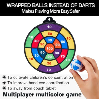 HELLO PAPAYA Magnetic Dart Board - 12Magnetic Darts+12Sticky Balls Or 2 Toy Gun+40 Foam Dart,Fun for Family Game and Party with Friends, Christmas Birthday Gifts Toys for 3-12 Year Old Boys - style: 16in-12Magnetic Darts+12Sticky Balls
