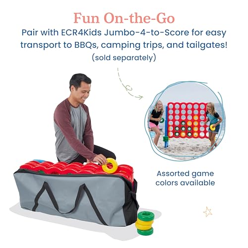 ECR4Kids Jumbo 4-To-Score Carry Bag, Kids Games, Grey/Black