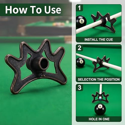 Pool Bridge - Antique Bronze Billiard Bridge Head,Metal Pool Cue Bridges Heads for Pools Stick,Billiards Cue Accessories for Games Competition