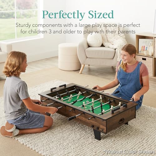 Best Choice Products 40in Tabletop Foosball Table, Compact Mini Arcade Table Hand Soccer for Kids and Adults, Home, Game Room w/ 2 Balls - color: Gray