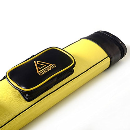 CUESOUL Soocoo Series 2x4/2x2 Hard Pool Cue Case -Holds 2 Cue Butt and 4 Cue Shafts,Four Color Available - color: 2x2-Yellow