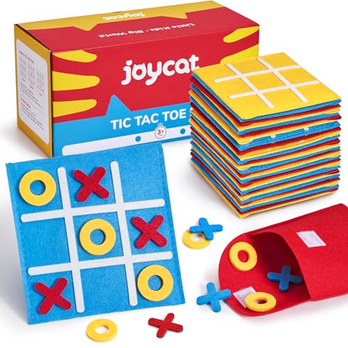JoyCat 48 Pack Tic Tac Toe Party Favors for Kids, Felt Travel Board Games with Storage Pouch, Classroom Prizes, Goodie Bag Stuffers, Birthday Gifts for Students(Classic) - style: Classic