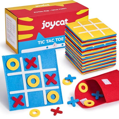 JoyCat Tic Tac Toe Mini Board Game Toy for Kids and Family,Birthday Party Favors,Goody Bag,Fun Indoor Game Night Activity,Gifts for Students,Easy to Store(Bulk Pack of 12) - style: Classic