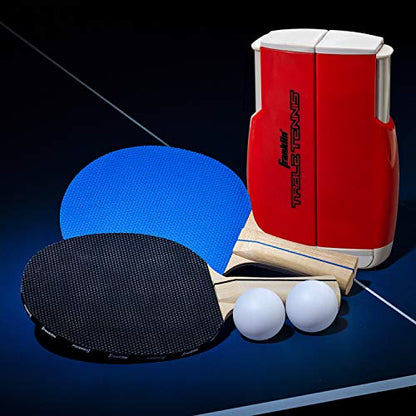 Franklin Sports Table Tennis to Go Portable Ping Pong Set - Table Top Ping Pong Net + (2) Paddles - Ping Pong Balls Included - 2 Players | Portable - color: Red