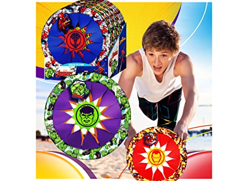JA-RU Marvel Avengers Iron Man Soft Flying Disc Toy (1 Pack) – 12" Flying Discs for Kids | Outdoor Recess Toys, Superhero Pool Toys, Fun Beach Games & Activities. C-6827-1 - size: 1 Iron Man Disc