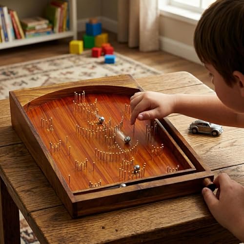 Nagina International Bagatelle Pinball Game on Traditional Wooden Craft Table | Gifts and Exclusive Games (Large)