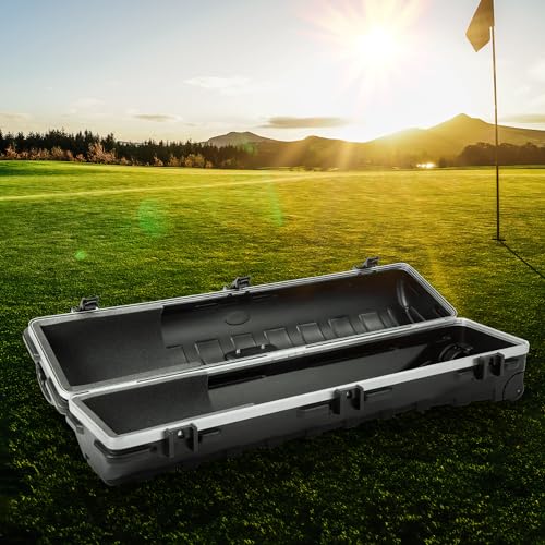 SKB Staff ATA Hard Shell Plastic Golf Travel Case for Cart Bags with 2 Wheels - Heavy-Duty Rolling Club and Driver Carrier for Airline Transport, Impact-Resistant with TSA Locking Latches - size: Small