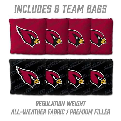 YouTheFan NFL 2' x 4' Slogan Series Professional Wood Cornhole Game with Logo Bags - color: Arizona Cardinals