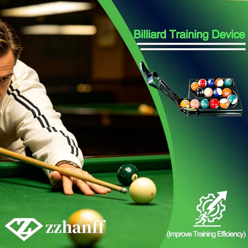Upgraded Billiard Training Device, Semi-Automatic Ball Release Rack for Pool, Snooker & Chinese 8-Ball, Fixed-Point Practice Aid for Stroke and Aiming Training（Balls not Included, Non-3D）