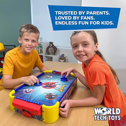 Marvel Spider-Man Air Hockey Table for Kids – Tabletop Air Hockey Game with Pucks, Pushers & Airflow System – Marvel Toys for Kids 4+