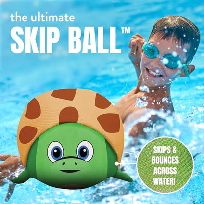 Activ Life The Ultimate Water Skip Balls, Water Bouncing Ball for Swimming Pool, Beach Toys for Friends, Family, Kids and Adults - style: Turtles