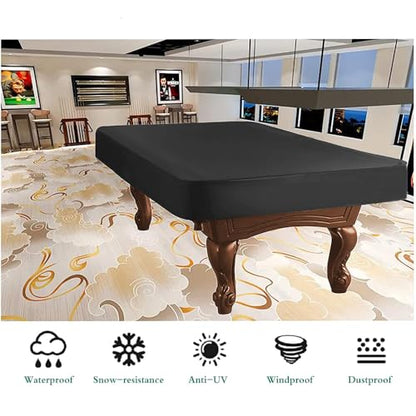 ZJchao Pool Table Cover, Billiard Pool Table Cover, Pool Table Accessories Billiards Pool Accessories Oxford Cloth with PVC Coating Watertight and Silver Coated, for Billiards (S) - size: Small