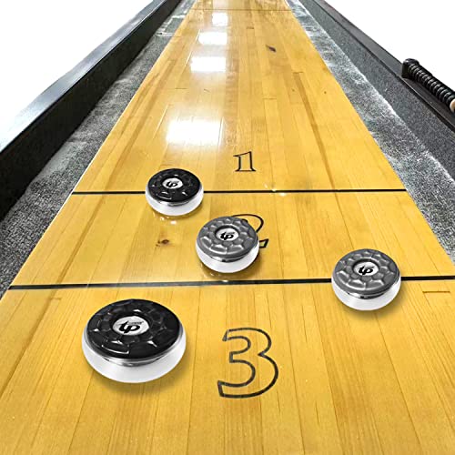 Shuffleboard Pucks,(Dia.53mm 2-1/8'') Mini Shuffleboard Pucks Set, Shuffleboard Pucks Equipment for Family Fun Home Game - color: Grey&Black