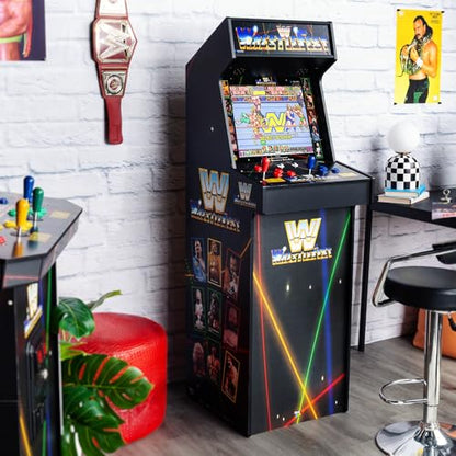 Arcade Classics - WWE Ultra Series Game Machine, 5 Games, 17" Liquid Crystal Screen - Indoor Cabinet, Retro, Gaming Console, Basement Decoration, Man Cave - style: WWE Ultra Series